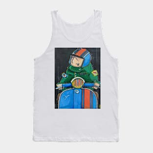 Retro Scooter, Classic Scooter, Scooterist, Scootering, Scooter Rider, Mod Art Tank Top